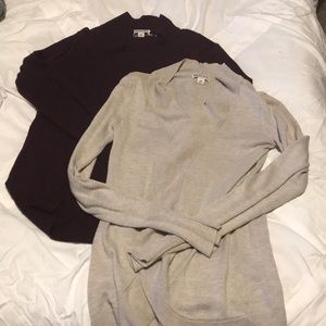 Cardigan 2 pack- plum and beige